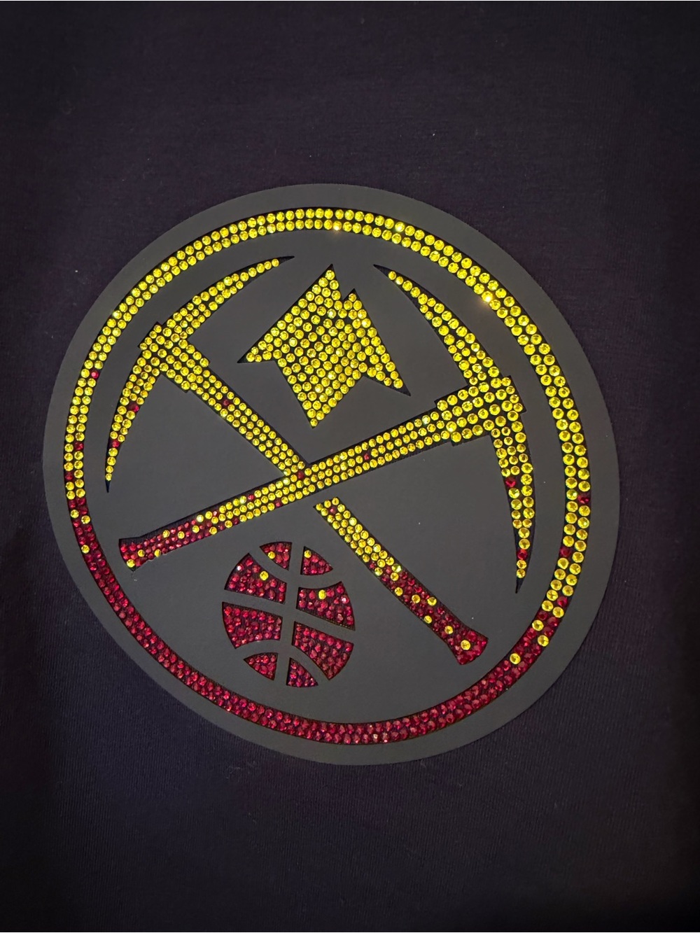 Pro Standard Denver Nuggets Crop Tee with Rhinestone Logo - Picture 3 of 10